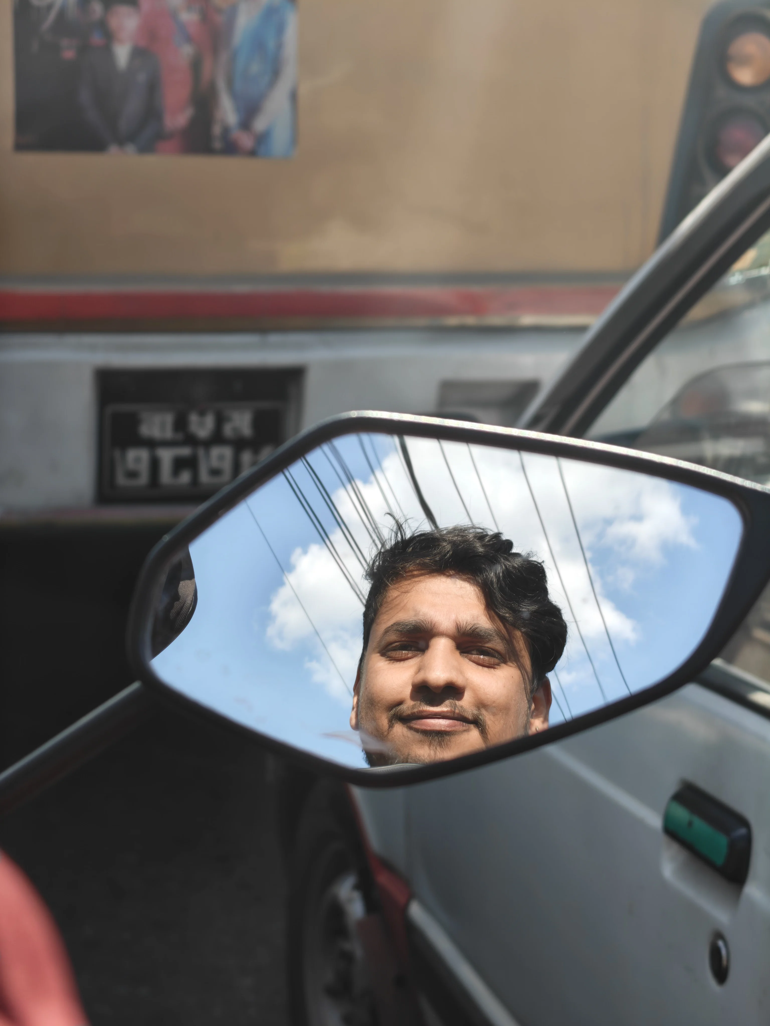 at a traffic in kathmandu. november 2025.