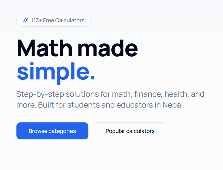 Nepal Calculator
